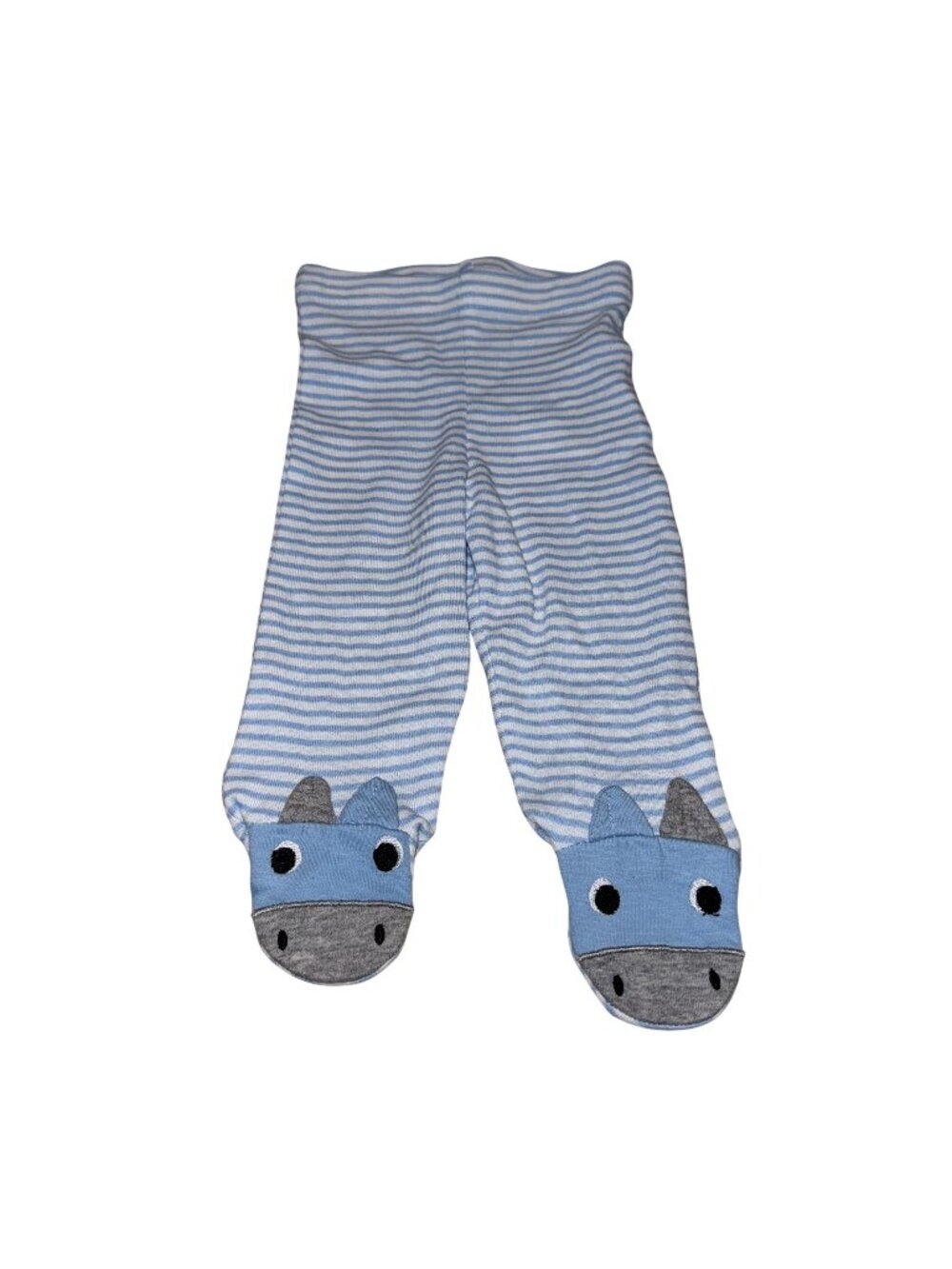 Koala Baby Blue White Striped Footed Pants Baby Size 0-3 Months